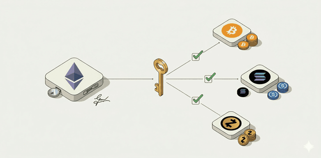 One key controls assets on Bitcoin, Solana, Zcash, and more — powered by NEAR Chain Signatures