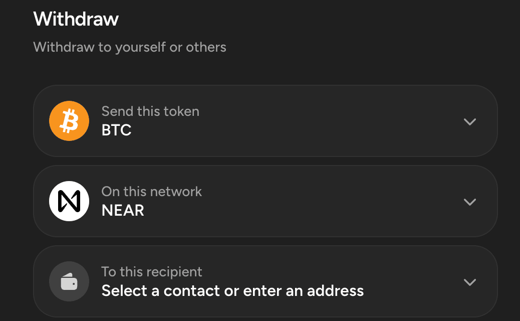 Wrapped Bitcoin on NEAR — bridged by NEAR Intents onto the NEAR L1 blockchain